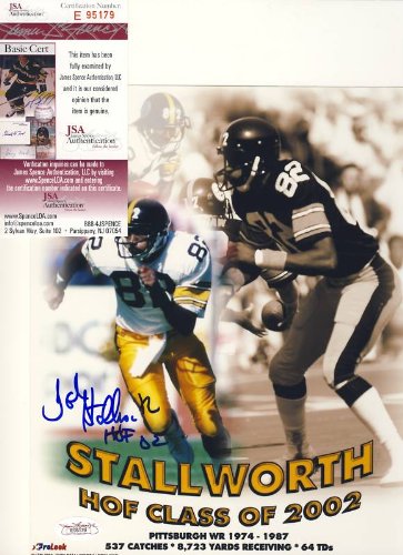 John Stallworth AUTO Steelers 8x10 Photo JSA w/ INSC