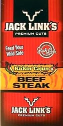 Jack Link's Beef Steak, Kickin' Cajun, 1-Ounce Packages (Pack of 12)