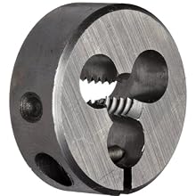 Union Butterfield 2510(UNC) High-Speed Steel Round Threading Die, Uncoated (Bright) Finish, 1" OD, 1/4"-20 Thread Size