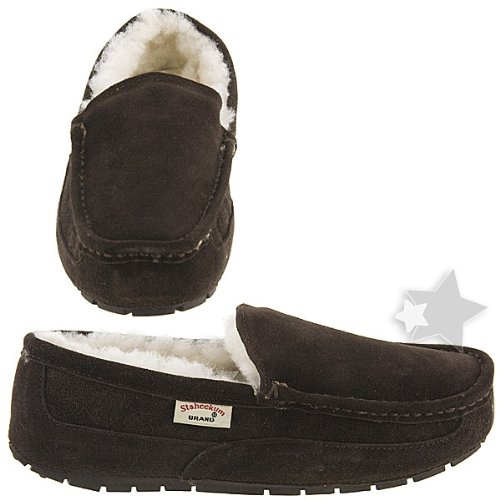 Staheekum Chocolate Sheepskin Moccasins for Men