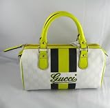Gucci - Gucci Handbags (White Yellow) Logo Canvas Joy Boston Bag 190257