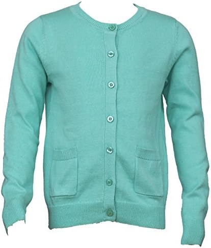 Ms Purple Girls' Basic Front Pocket Cardigan