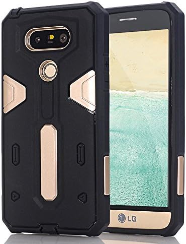 LG G5 Case, Jamesay [Shockproof] 2-Piece Slim Fit Hybrid Dual Layer Case Hard PC &amp; Soft TPU Bumper Protective Case Cover for LG G5 - Gold