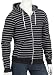 American Apparel Unisex Adults Striped Fleece Zip Hoody