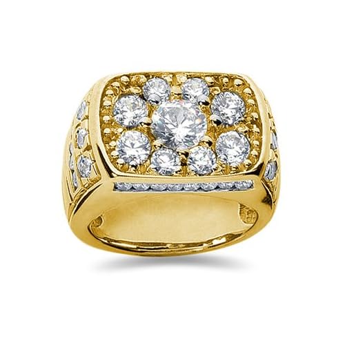 2.42 ctw Men's Diamond Ring in 18K Yellow Gold