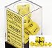 Chessex Opaque Yellow 7 piece dice set