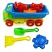 Beach Toys Deluxe Playset for Kids - 7 pieces Large Dump Truck Sand Shovel Set (Assorted Colors)