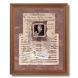 Sheet Music Composer Beethoven Home Decor Wall Picture Oak Framed Art Print