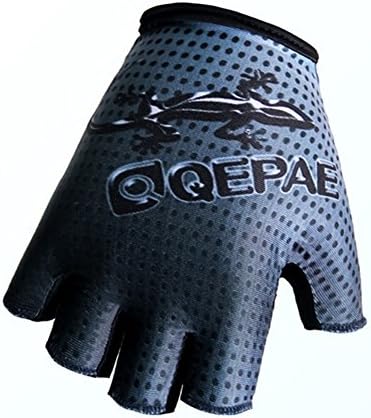 Aiban Bicycle Gel Silicone Ultra Breathable Outdoor Sports Shockproof Half Finger and Anti-slip Cycling Gloves-M