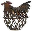 Painted Wire and Tin Rooster Box 12" x 12" x 11"