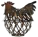 Painted Wire and Tin Rooster Box 12" x 12" x 11"