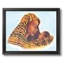 African American Black Mother And Child Picture Black Framed Art Print