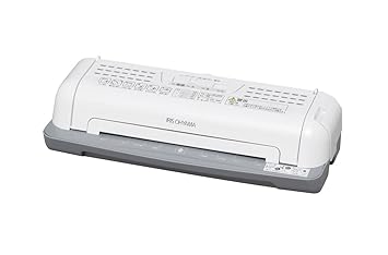 【クリックで詳細表示】アイリスオーヤマ 省スペースラミネーター A4 ホワイト/グレー LTA42W： 文房具・オフィス用品