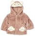 Baby Essentials Baby-boys Newborn Plush Jacket Set, Brown, 3-6 Months