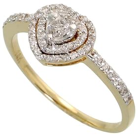 14k Gold Band 5/16" (8mm) wide, w/ 0.34 Carat Round Brilliant Diamonds