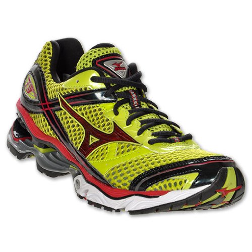 MIZUNO Wave Creation 13 Men's Running Shoes, Cyber Yellow/Red/Black MIZUNO Wave Creation 13 Men's Running Shoes, Cyber Yellow/Red/Black