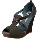 Pink Studio Womens Lillia Peep Toe Wedge