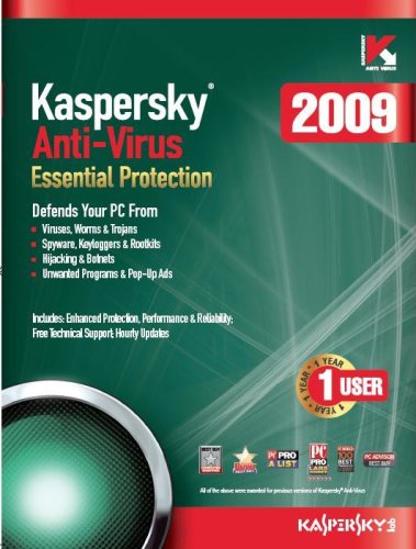 Kaspersky Anti-Virus 2009, 1-Desktop, 1 year Subscription (PC)