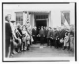 Historic Print (XL): President Hoover was called to the White House lawn repeatedly today to greet well wishe