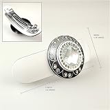 Eroica White - Cubitas Morisot Collection (Hand-set Swarovski crystals, Barrette)