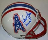Warren Moon Autographed Houston Oilers Riddell Mini Helmet with HOF 06 Inscription