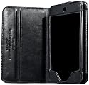 CAPDASE iPod touch 第4世代 専用 よこ開き Bi-fold ブックタイプ 本革製ケース ブラック WCIPT4-5001