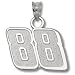 Dale Earnhardt Jr #88 MEDIUM 9/16 Sterling Silver Pendant