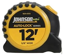 Johnson Level and Tool 1804-0012 12-Foot x 5/8-Inch Auto-Lock Tape
