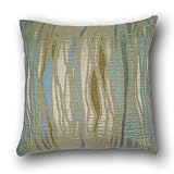 Striped Jacquard Chenille 18 Square Pillow - Blue