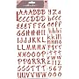 Ek Success Glitter Classic Alphabet and Number Stickers 2 Sheets/Package, Red
