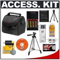 Deluxe Accessory Kit with Deluxe Padded Carrying Case + Multi-Voltage Charger with 4 AA Rechargeable Batteries + Tripod + Precision Design Accessory Kit for Fuji Finepix A100, A150, A500, A600, A610, A700, A800, A820, A900 & A920 Digital Cameras
