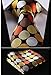 HISDERN Orange Polka Dot Ties for Men Handkerchief Woven Classic Silk Mens Ties and Pocket Square Set Wedding Business