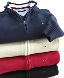 Tommy Hilfiger Boys Sweater, Dallas Zip Neck Masters Navy S