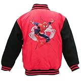SPIDERMAN（スパイダーマン）スタジアムジャンパー（ブラック×レッド） 8/9才