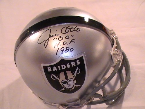 JIM OTTO SIGNED AUTOGRAPHED MINI HELMET OAKLAND RAIDERS COA + HOLOGRAM