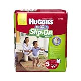 Huggies Little Movers Slip-On Diapers, Step 5, 20 Count (Pack of 4)
