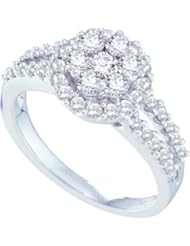 1.0CTW DIAMOND FLOWER RING