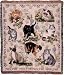 Meow Mix Kitty Cat Mid-Size Deluxe Tapestry Throw Blanket