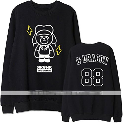 KPOP Bigbang MADE World Tour Sweater G-Dragon VI SOL Unisex Fleece Hoodie Shirt (G-Dragon 88, XXL)