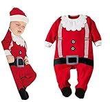 ange select サンタさん ベビー ロンパース 赤ちゃん クリスマス コスチューム カバーオール (70cm)