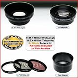 67mm .45X Pro Wide Angle Lens AND 2X TELEPHOTO LENS ++3 PC. FILTER KIT for Nikon D200 D100 D80
