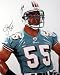 Junior Seau Miami Dolphins - Holding Jersey - Framed 16x20 Autographed Photograph