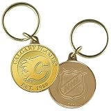NHL Calgary Flames Bronze Coin Keychain