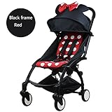 新生児折り畳み式ベビーカー傘トロリーベビーカープラム旅行ポータブル軽量ベビーカー (ミニー)