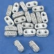 2 Hole Spacer Bali Beads Silver Plated 9mm Approx 20