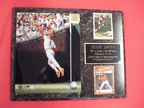 Cardinals Ozzie Smith 2 Card Collector Plaque