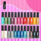Produkt-Bild: 24st Nagellack Nailpolish Glitter Fine Liner Fr&auml;ulein3&deg;8&reg; 10ml schwarz, blau, silbern, weiss, orange, rot, pink, gr&uuml;n