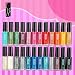 24st Nagellack Nailpolish Glitter Fine Liner Fr�ulein3�8� 10ml schwarz, blau, silbern, weiss, orange, rot, pink, gr�n