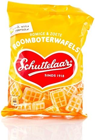 Roomboterwafels (traditional Dutch butter candies) (160 gram/ 5.6 ounce) Imported from Holland [PACK OF 4]