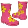 Kids Girls Cute Pink Flower Wellington Boots